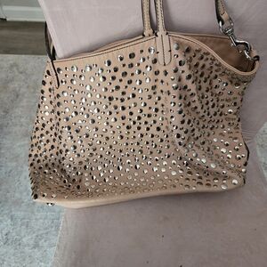 Valentino Studded Beige Shoulder Bag